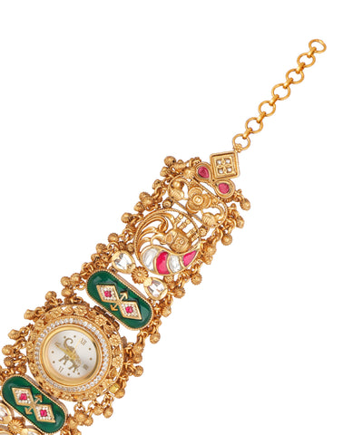 Ornate bracelet watch for traditional fusion styling
