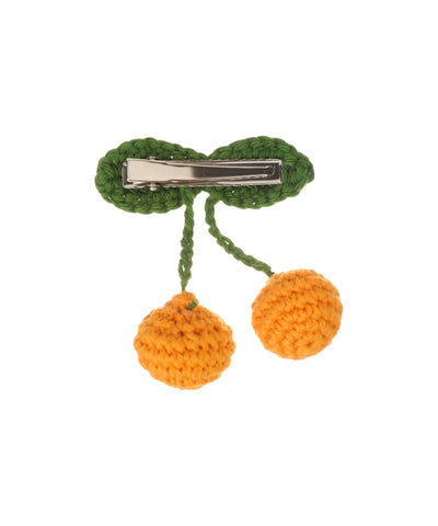 Quirky Dual Cherry Motif Crochet Hair Clip | Stylika