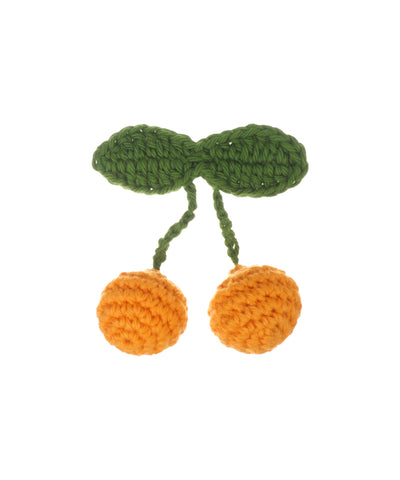 Quirky Dual Cherry Motif Crochet Hair Clip | Stylika