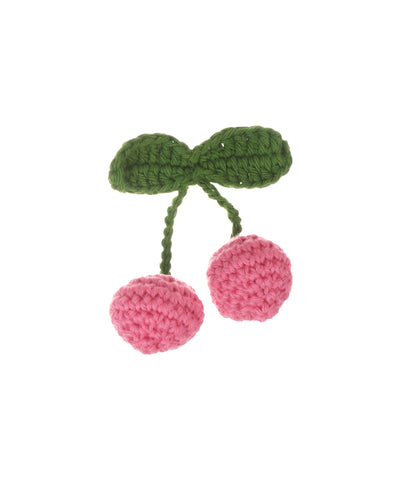 Quirky Dual Cherry Motif Crochet Hair Clip | Stylika