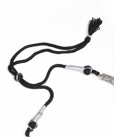Oxidised silver bird pendant necklace set with multicolor stone earrings