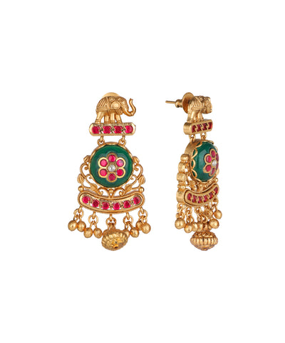 Ornate long necklace set for wedding and festive occasions