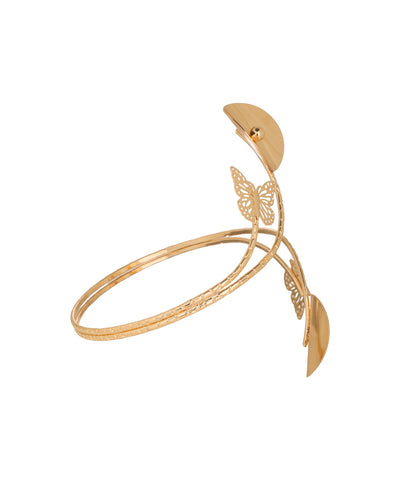 Butterfly And Minimalist Spiral Arm Cuff | Stylika