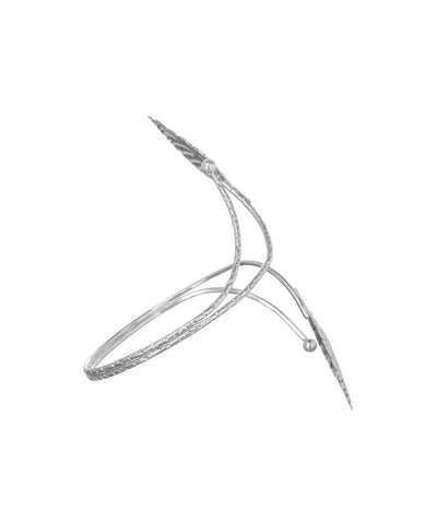 Sculptural Leaf Wrap Arm Cuff for Effortless Style | Stylika