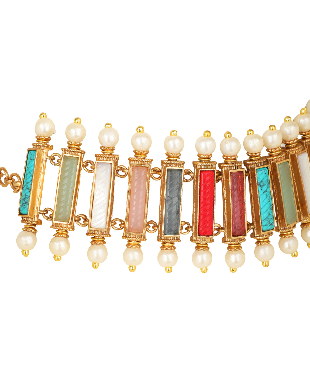 Navratna Bar Choker Necklace | Stylika