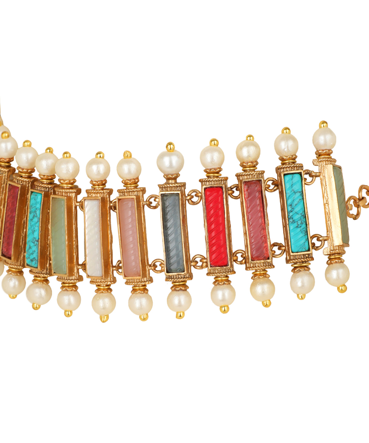 Navratna Bar Choker Necklace | Stylika