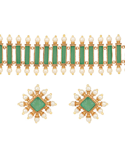 Navratna Bar Choker Necklace | Stylika