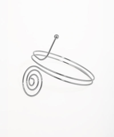 Wrap-Around Spiral Arm Cuff with Sphere Detail | Stylika
