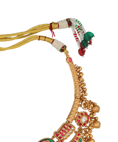 Necklace set featuring enamel style detail and beads