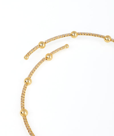 Open Design Choker Necklace with Sparkle & Beads | Stylika