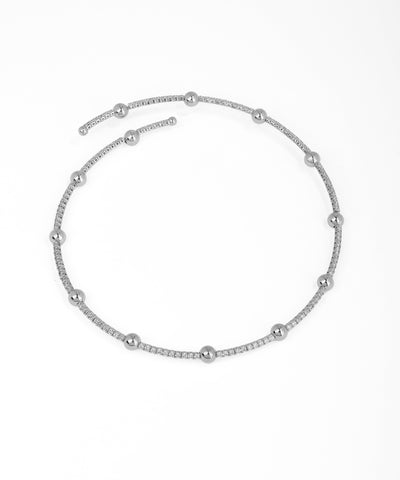 Open Design Choker Necklace with Sparkle & Beads | Stylika