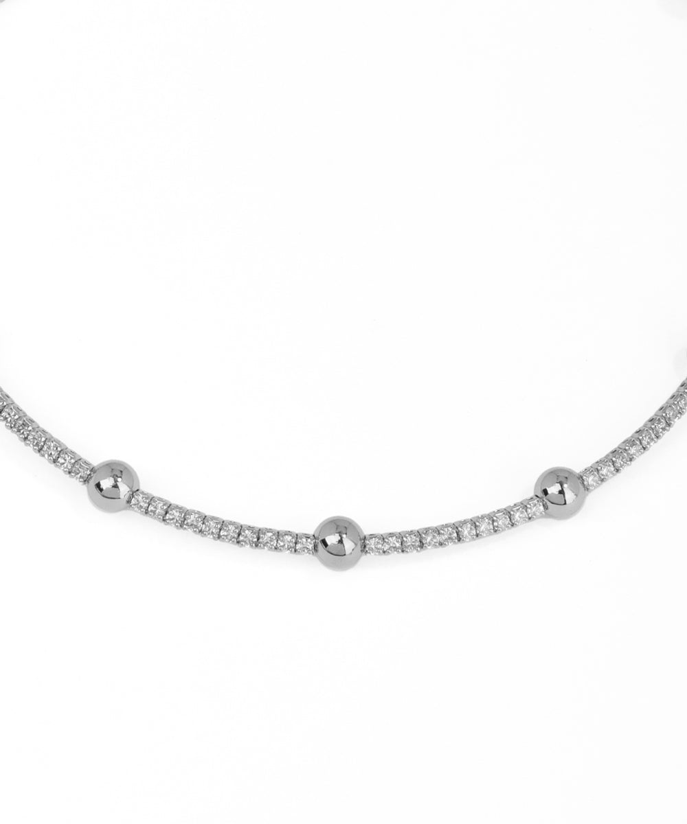 Open Design Choker Necklace with Sparkle & Beads | Stylika