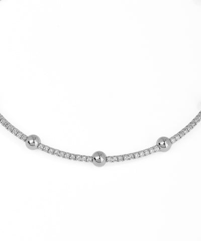 Open Design Choker Necklace with Sparkle & Beads | Stylika