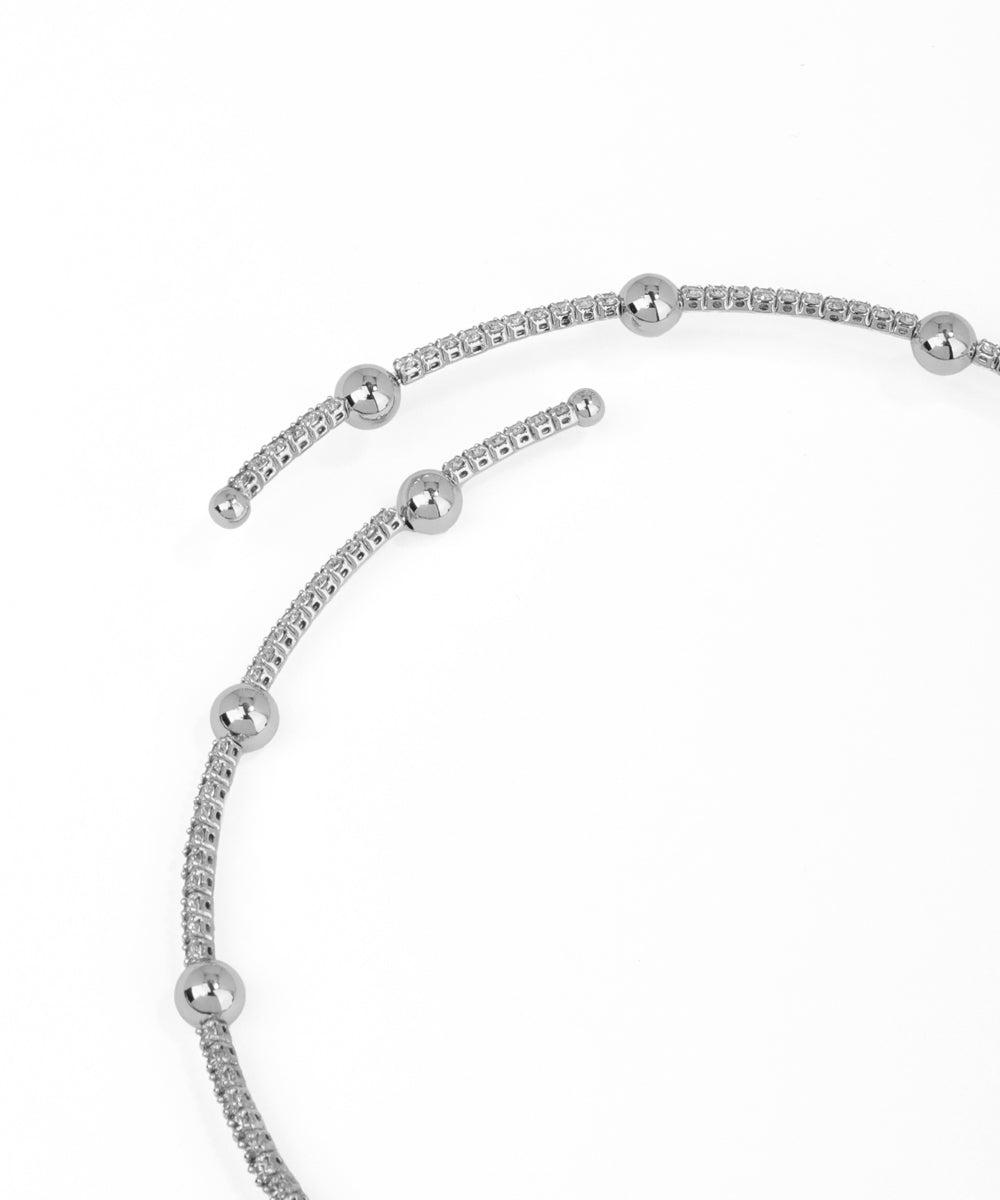 Open Design Choker Necklace with Sparkle & Beads | Stylika