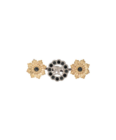 Twin Lotus Medallion Trio Ring | Stylika
