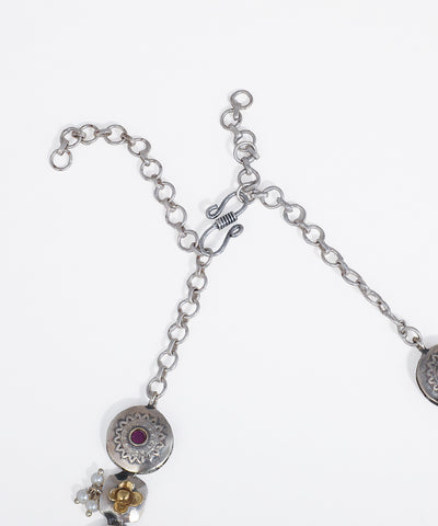 Oxidised Ethnic Necklace with Earrings | Stylika