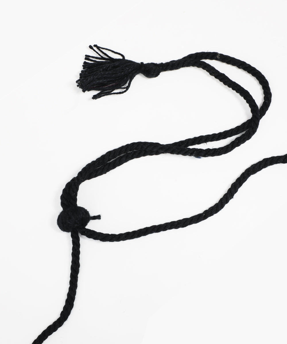 Dual-tone floral motif necklace and earrings set with oxidised silver finish and bead accents