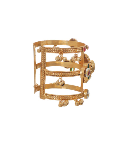 Oxidised Floral Motif Cuff Bracelet | Stylika
