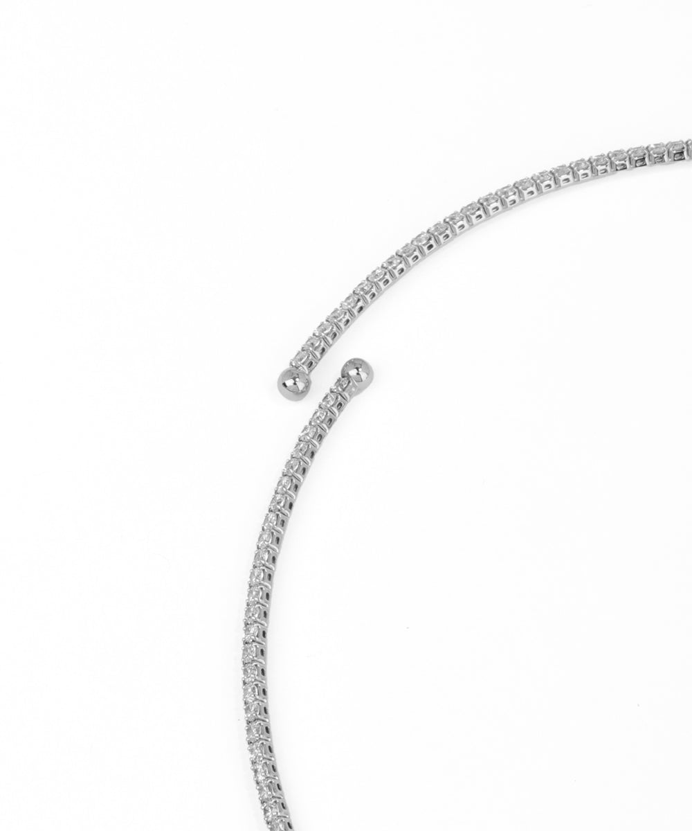Dainty Pave-Style Sparkle Choker Necklace | Stylika
