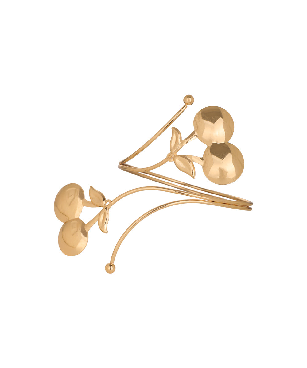 Cherry Motif Arm Cuff with Leaf Detail | Stylika