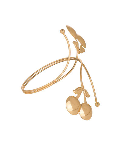 Cherry Motif Arm Cuff with Leaf Detail | Stylika
