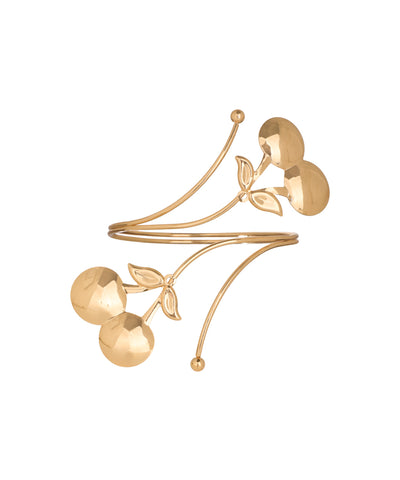 Cherry Motif Arm Cuff with Leaf Detail | Stylika