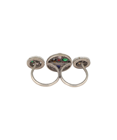 Floral Medallion Trio Ring | Stylika