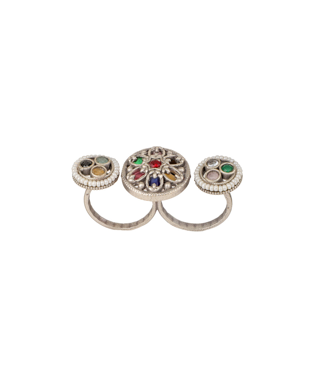 Floral Medallion Trio Ring | Stylika