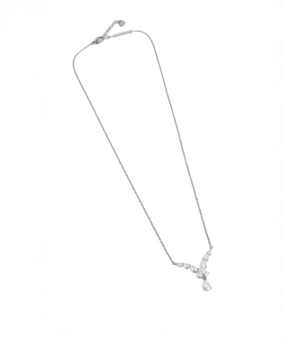 Delicate V-Shape Pendant Necklace with Drop | Stylika