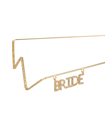 Zig-Zag Frame Bride Charm Embellished Facelet | Stylika