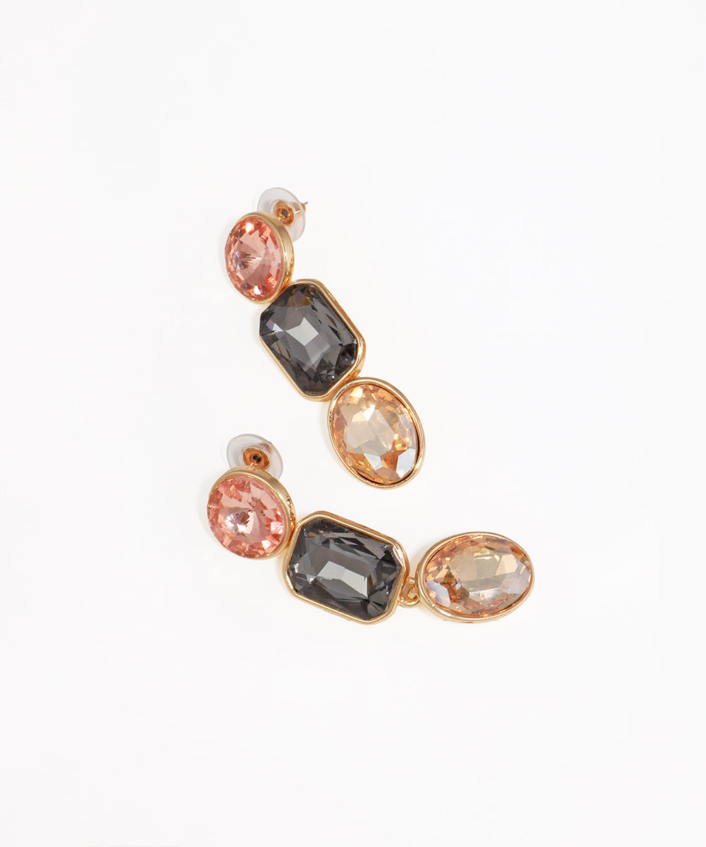 Vibrant Stone Necklace Set with Matching Drops | Stylika