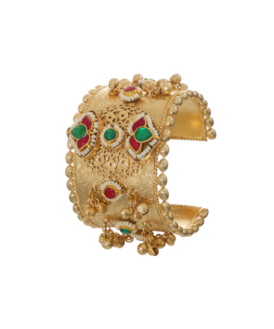 Heritage Inspired Oxidised Cuff Bracelet with Drops | Stylika