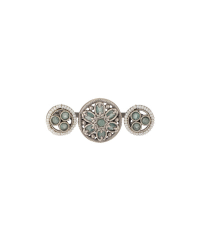 Floral Medallion Trio Ring | Stylika