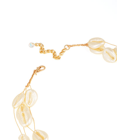 Triple Strand Cowrie Shell Inspired Necklace | Stylika
