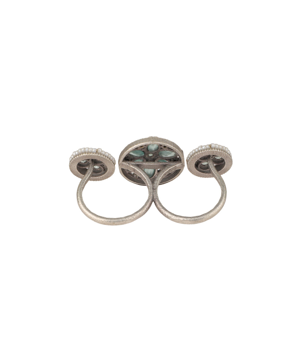 Floral Medallion Trio Ring | Stylika