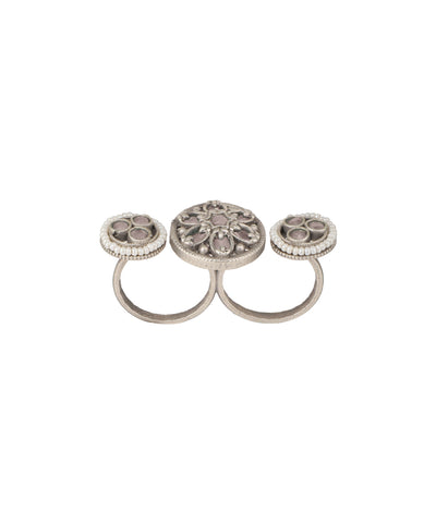 Floral Medallion Trio Ring | Stylika