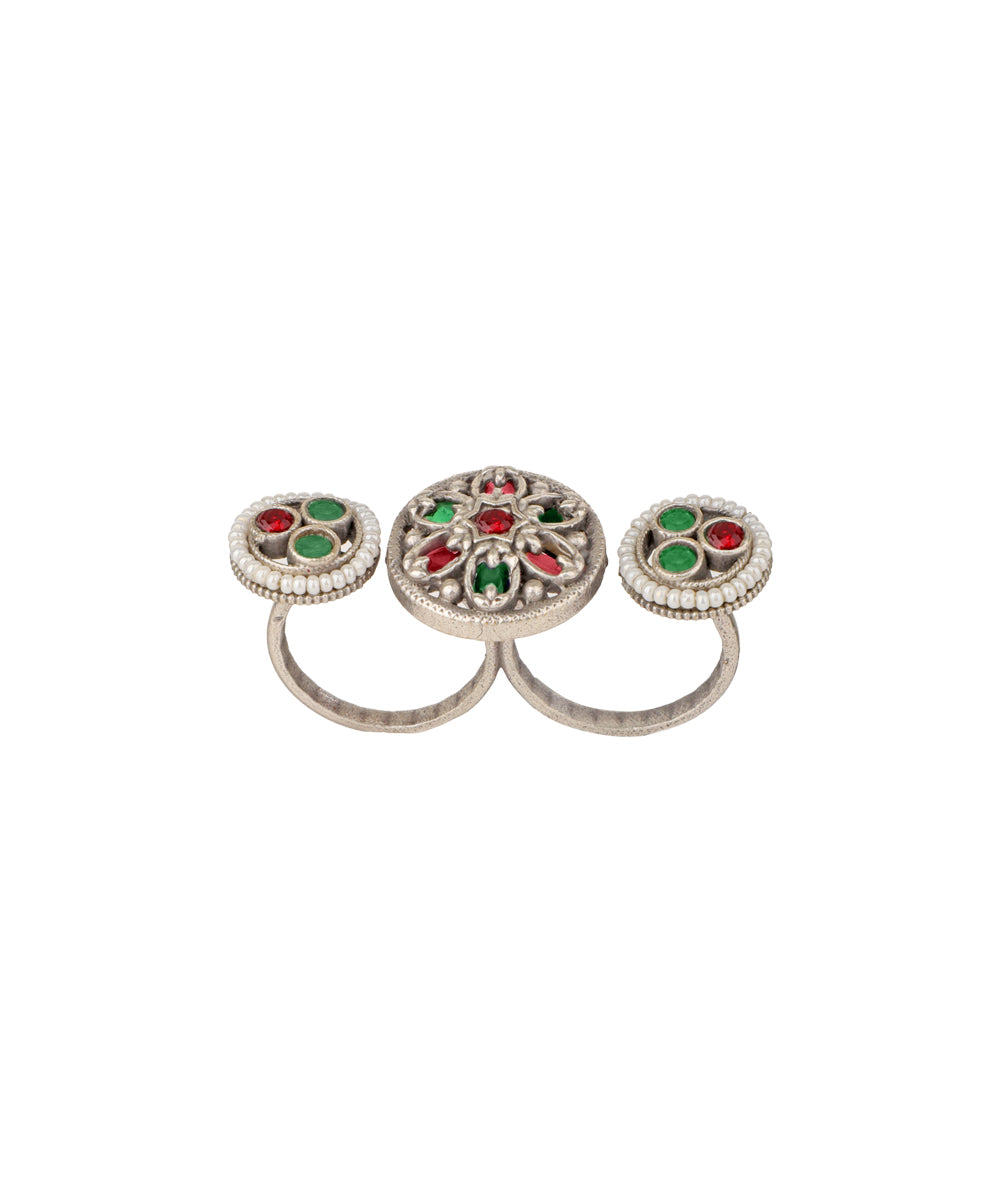 Floral Medallion Trio Ring | Stylika