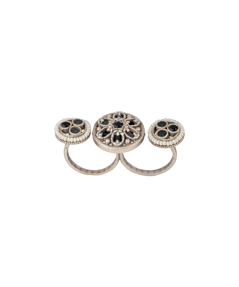 Floral Medallion Trio Ring | Stylika