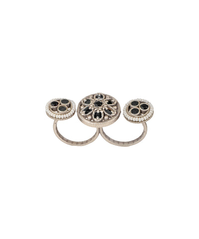 Floral Medallion Trio Ring | Stylika