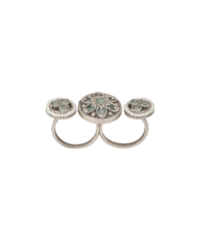 Floral Medallion Trio Ring | Stylika