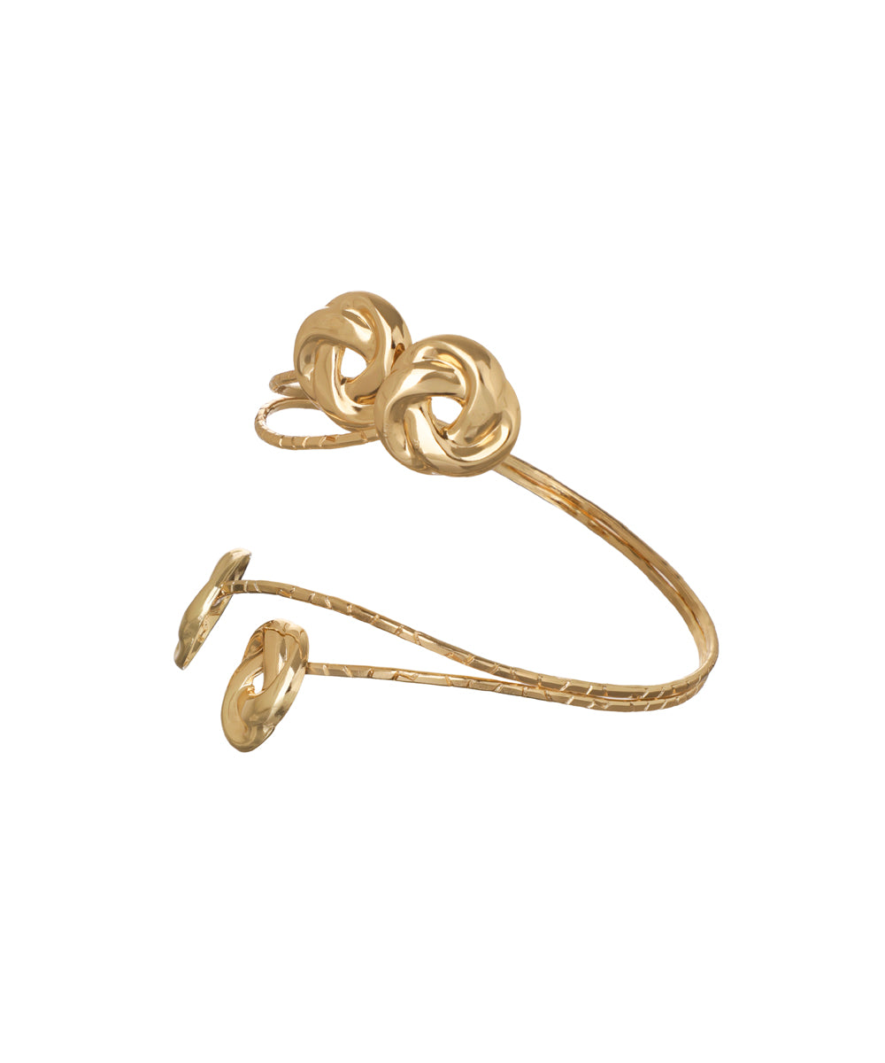 Statement Arm Cuff with Sculpted Knot Details | Stylika