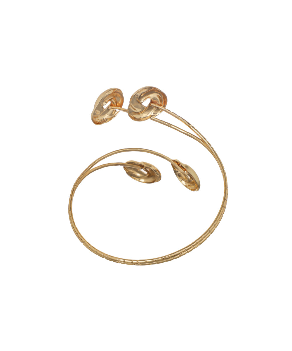 Statement Arm Cuff with Sculpted Knot Details | Stylika