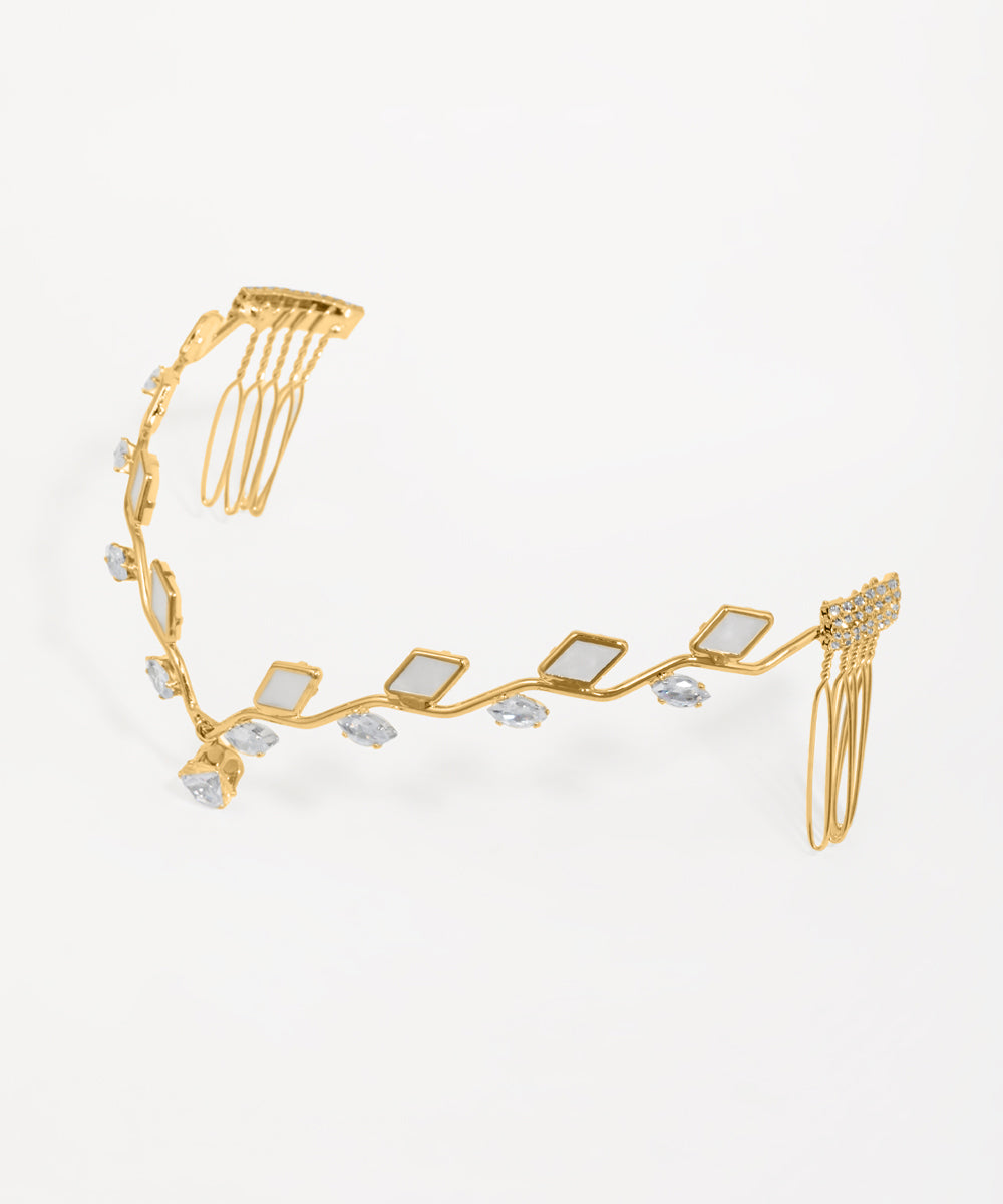 Graceful Vine Motif Tiara | Stylika