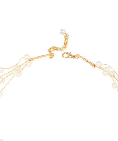 Chic Multi-Strand Layered Pearl Design Necklace | Stylika