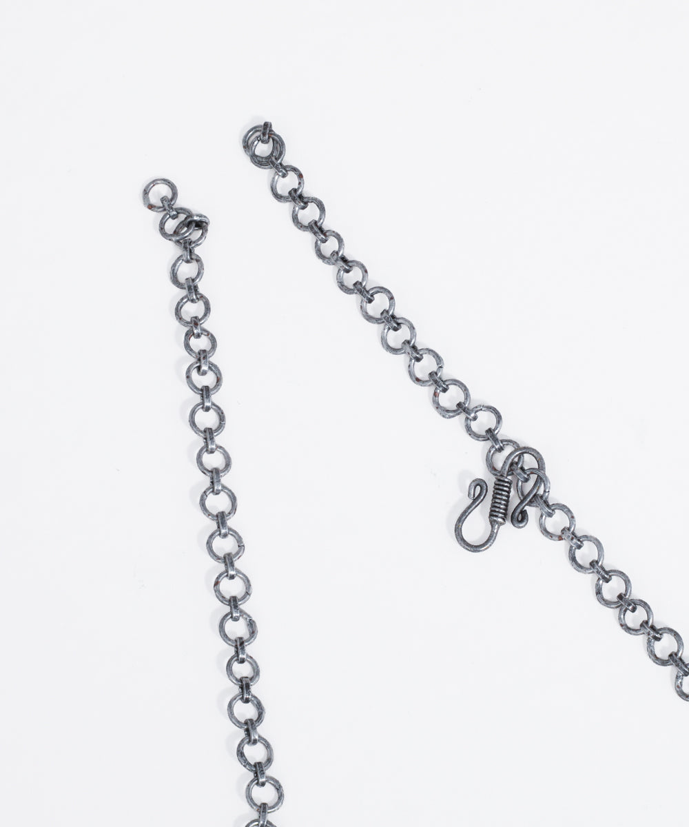 Bull Motifs Oxidised Choker Statement Necklace with Earrings | Stylika