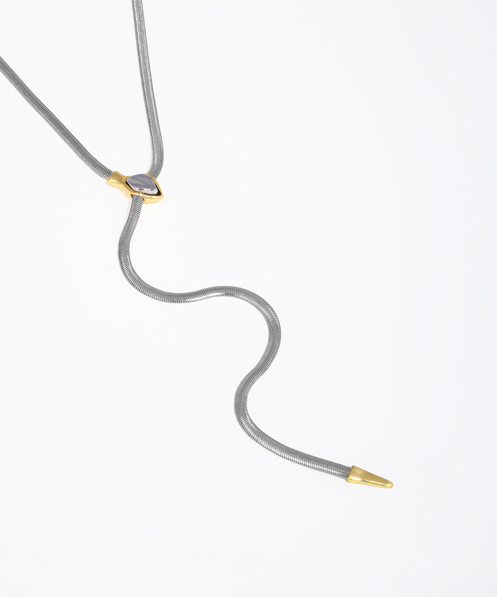 Snake Style Lariat Necklace | Stylika