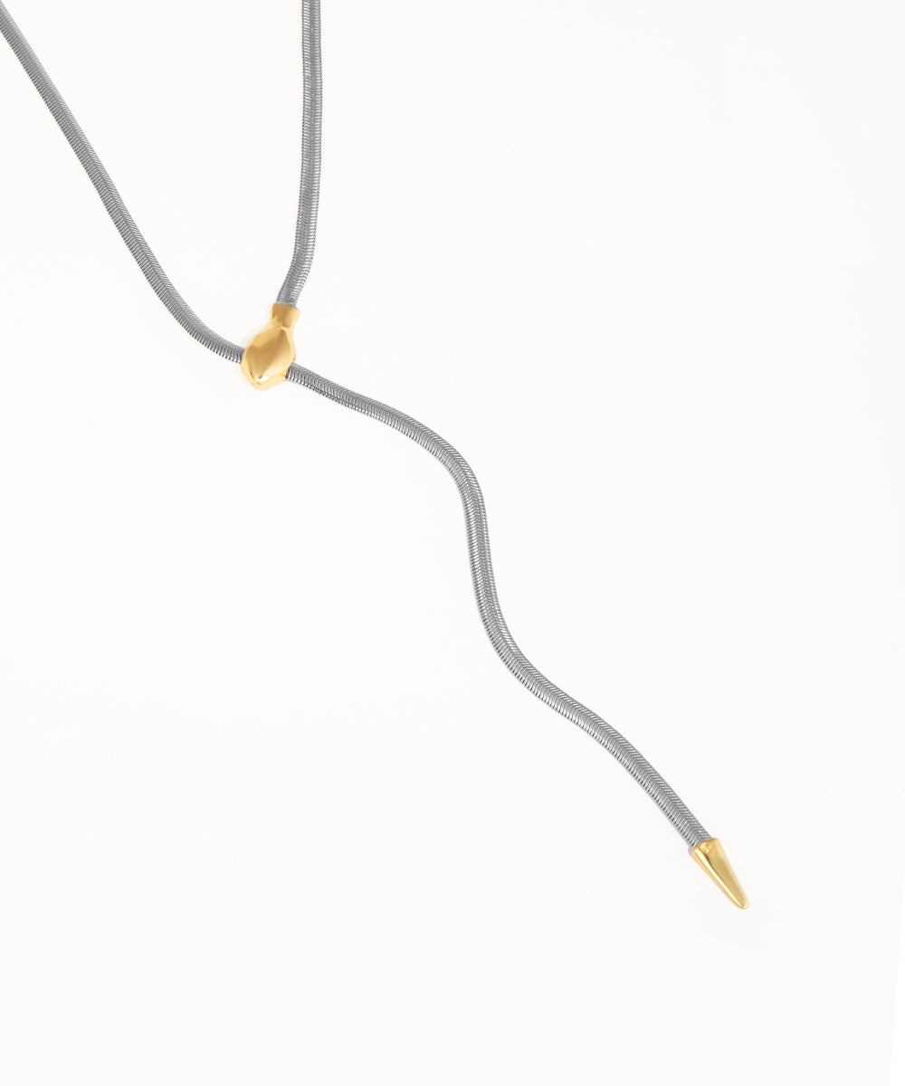 Snake Style Lariat Necklace | Stylika