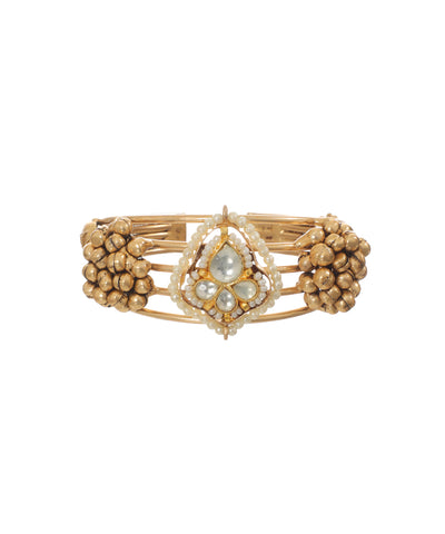 Oxidised dise Central Motif Bead Cluster Cuff Bracelet | Stylika