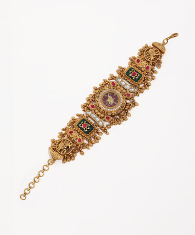 Ornate Heritage Bracelet Watch (Green) | Stylika