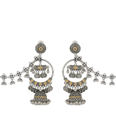 Jhumka Earrings with Ear Chain | Stylika